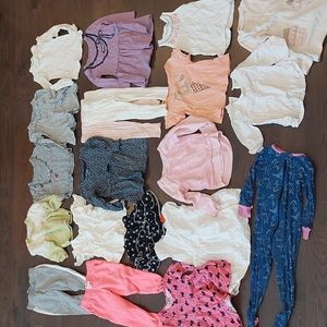 2T toddler GIrl clothes,tops,dress,sweater,pajamas,pants,total 20 pieces